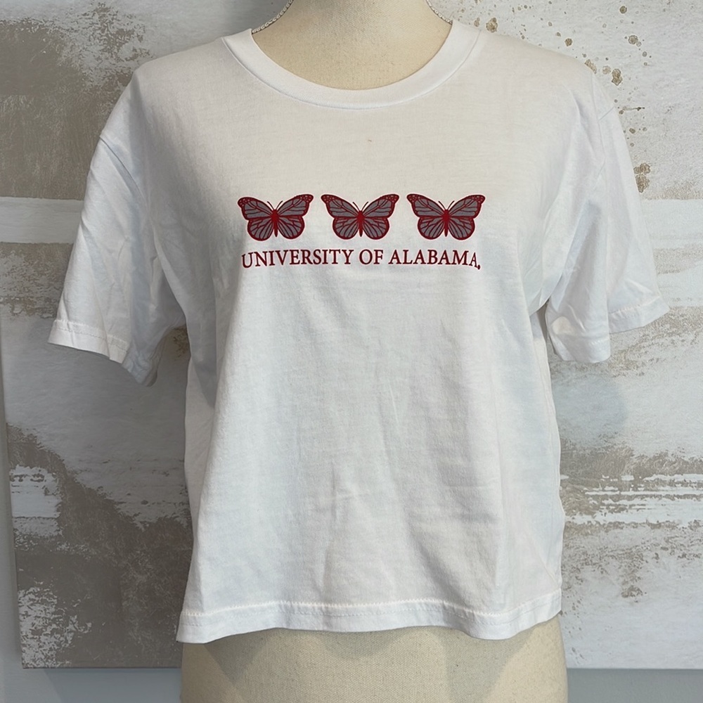 University of Alabama Butterfly Cropped Tee
